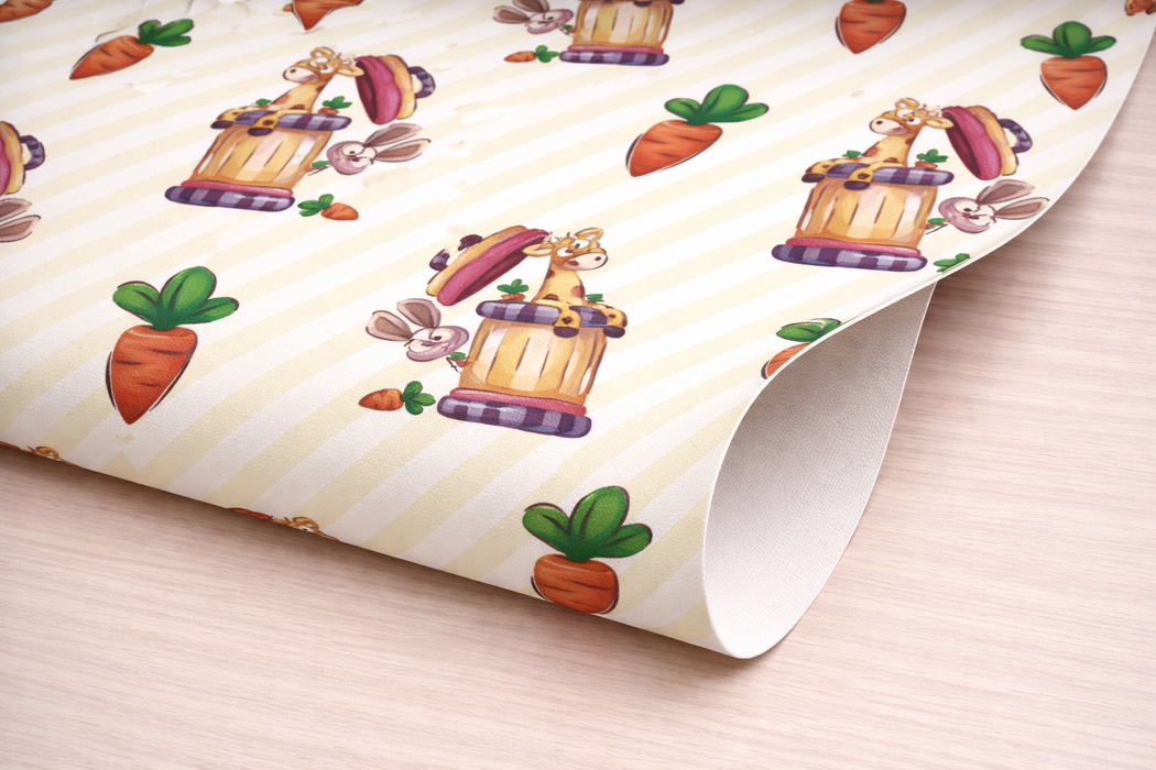 Vinilo de Texturas con Efecto infantil "Zanahorias"