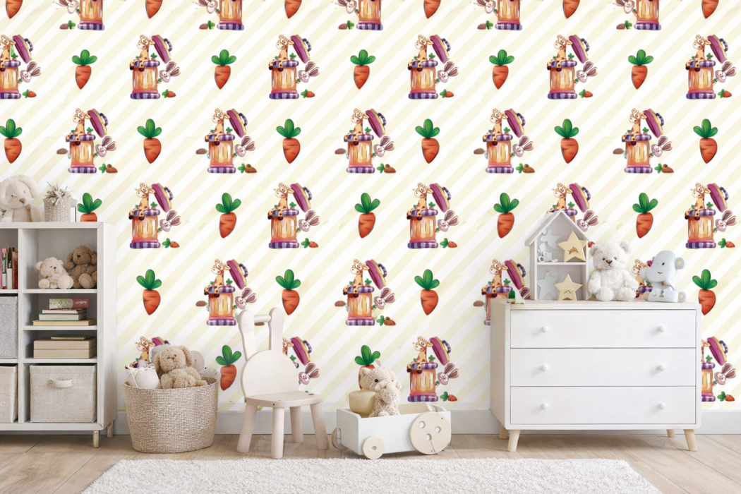 Vinilo de Texturas con Efecto infantil "Zanahorias"
