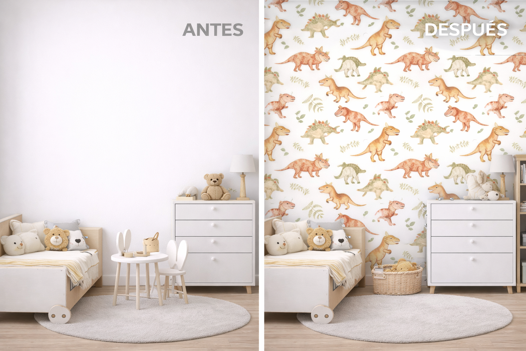 Vinilo de Texturas con Efecto infantil "Dinosaurios"