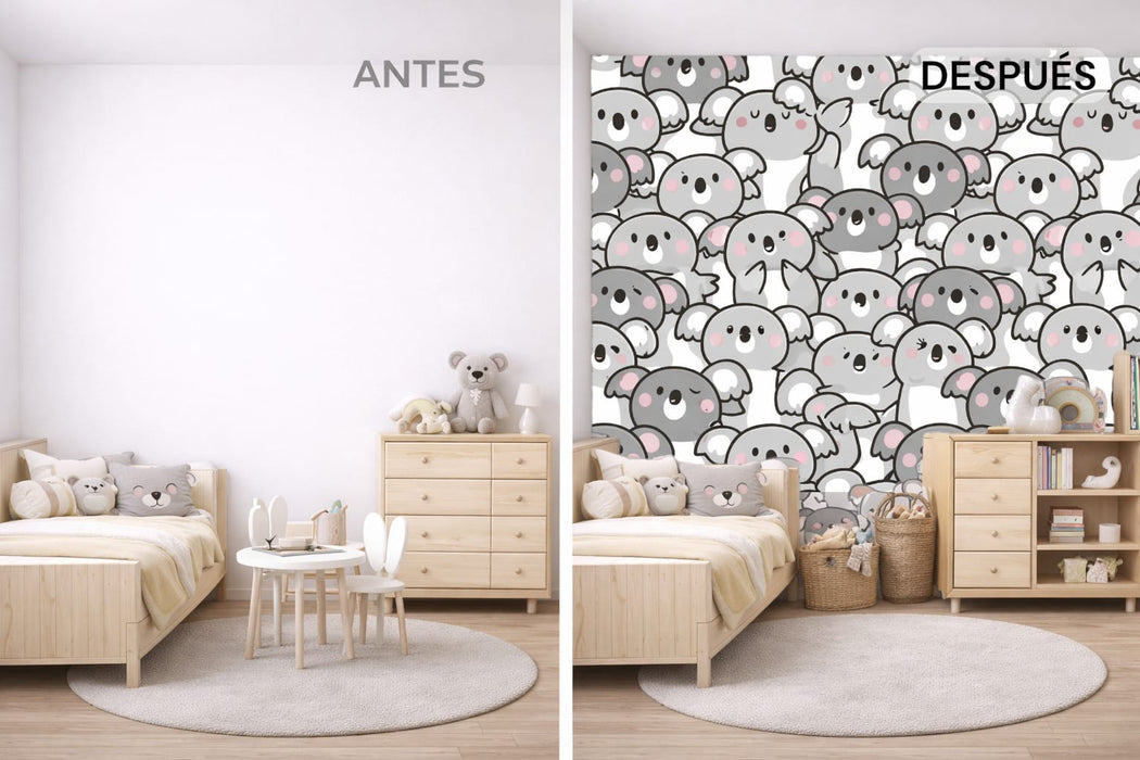 Vinilo de Texturas con Efecto infantil "Koalas"