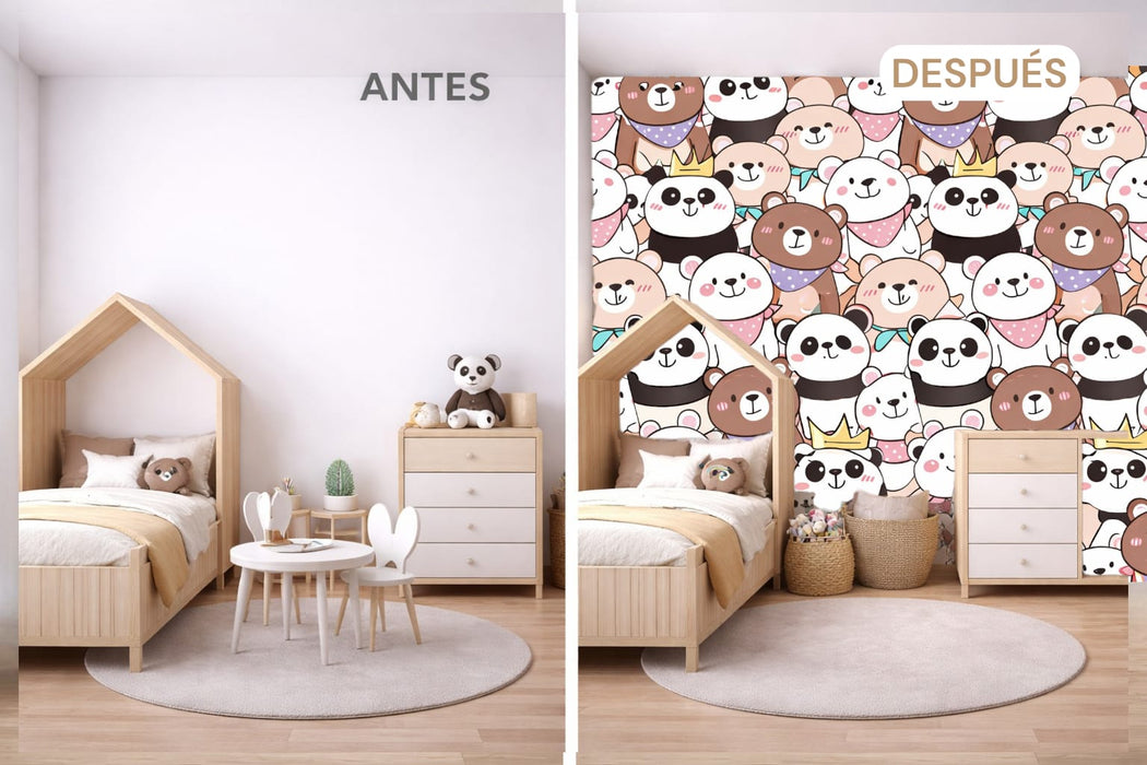 Vinilo de Texturas con Efecto infantil "Osos"