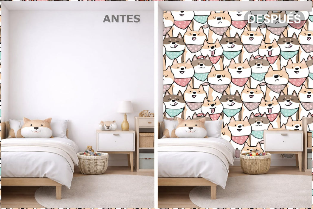 Vinilo de Texturas con Efecto infantil "Perros"